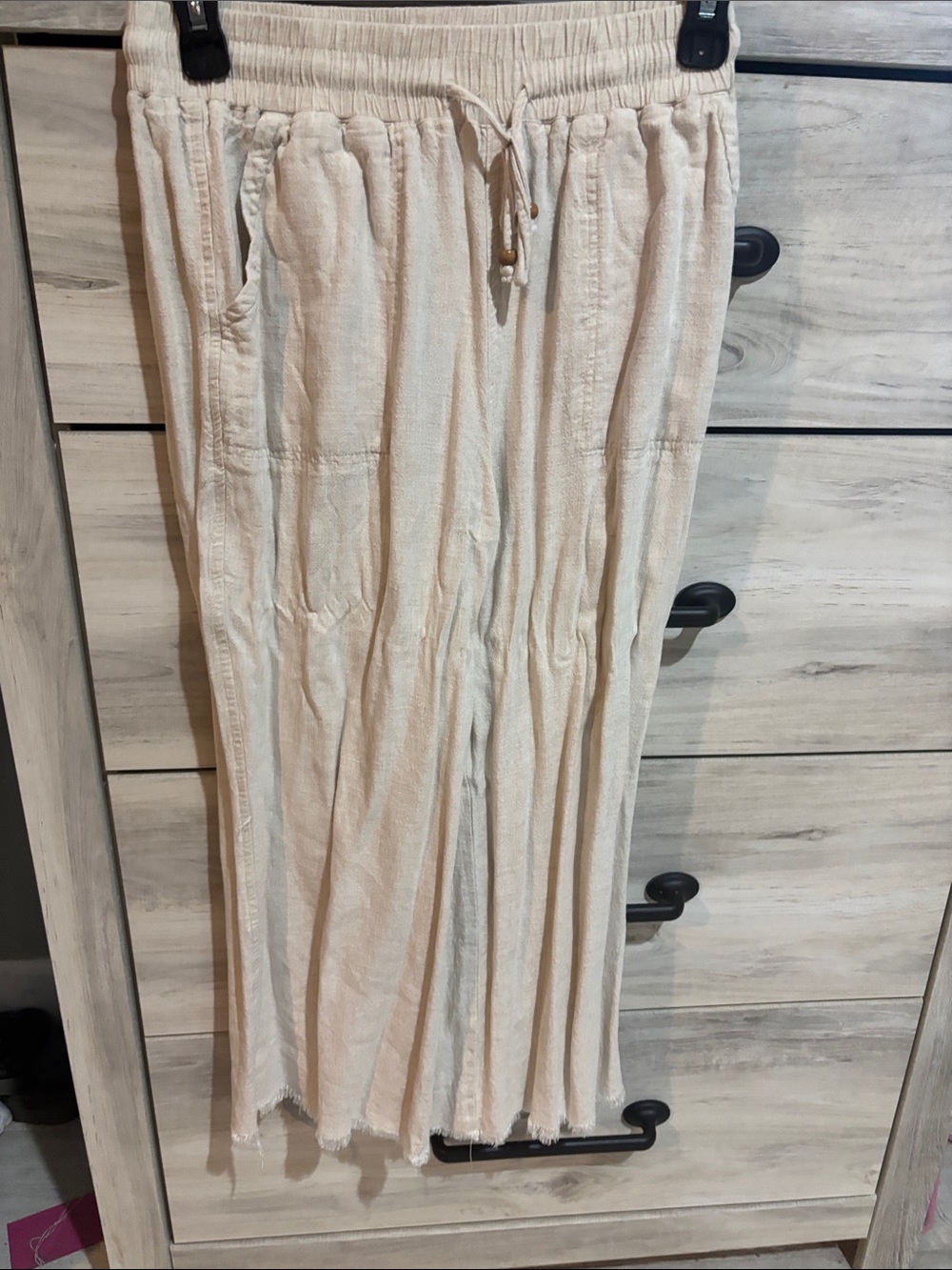 Cream Linen Pants
